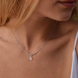 Collar Simple Cuarzo Rosado