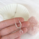 Collar Simple Cuarzo Rosado