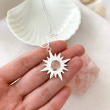 Collar Sun Cuarzo Rosado